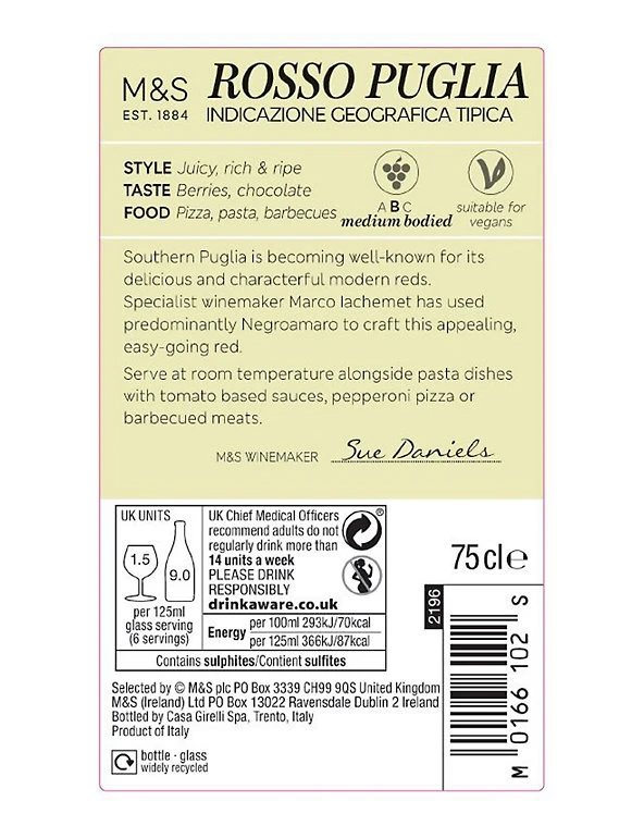 New π Red Wine Puglia Rosso - Case Of 6 π 5 New π Red Wine Puglia Rosso - Case Of 6 π - Image 3