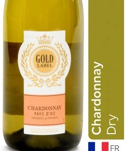 Wholesale 𧨠White Wine Gold Label Chardonnay - Case Of 6 π